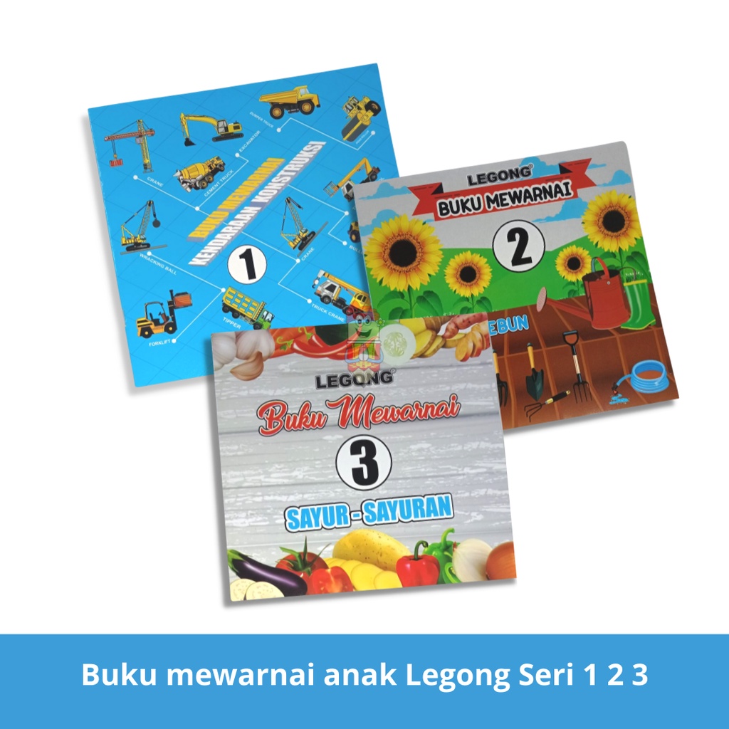 

Buku mewarnai anak / coloring book for kids Legong Seri 1 2 3