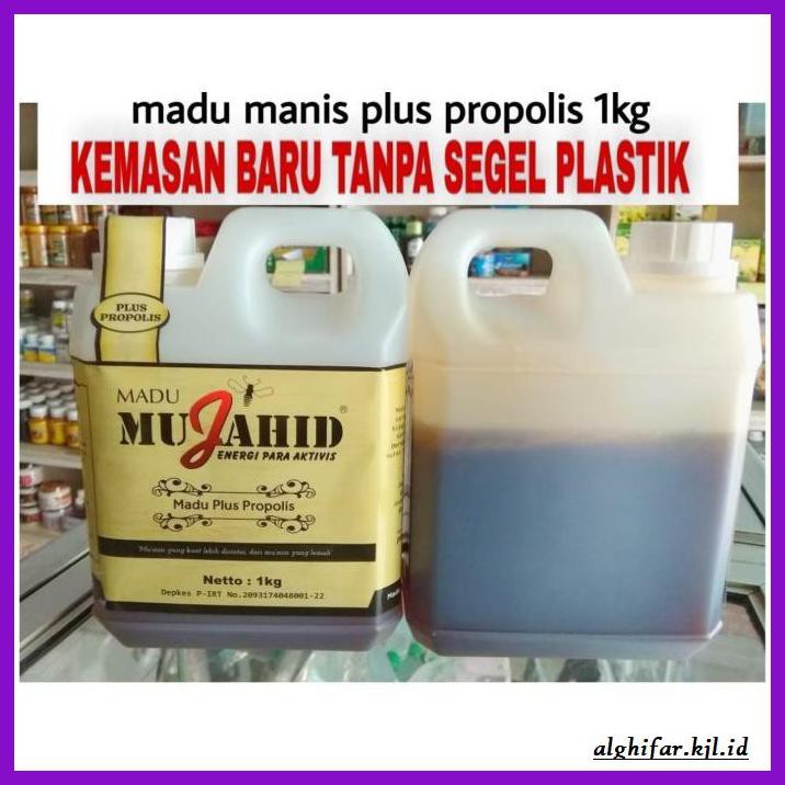 

MADU-MINUMAN- MADU PLUS PROPOLIS MUJAHID 1 KG -ASLI-BUKAN-KAWE-KAWE-