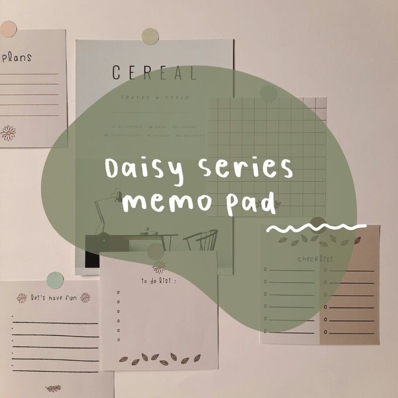 

Daisy Series Memo Pad (Aesthetic Korean Stuff)