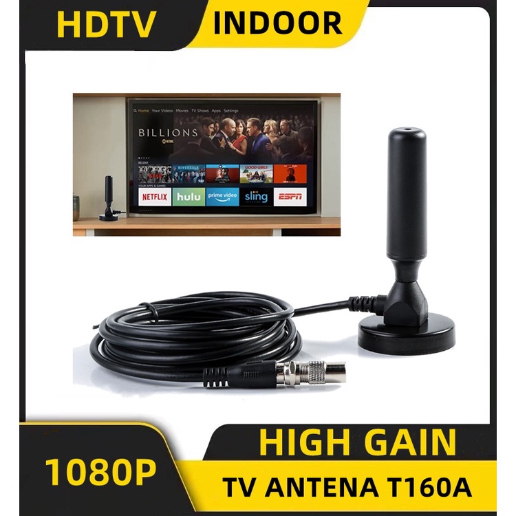 1080P HDTV Antenna Booster Portable Indoor Digital TV Antennas HDTV DTMB HD ATSC TV Antenna ISDB Set-Top Box Antenna ANTENA STICK TV-HIGH GAIN Untuk Indoor Dan Outdoor