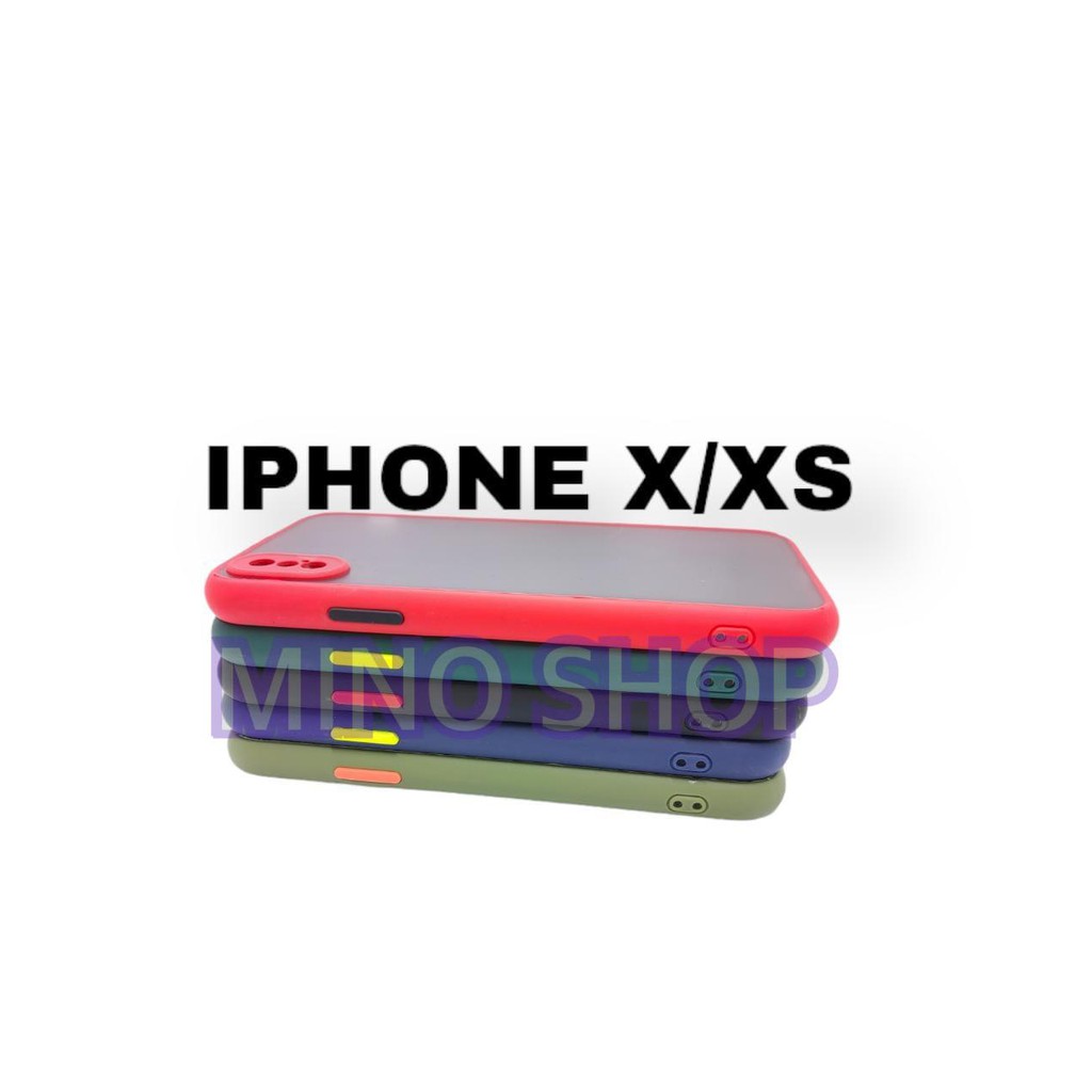 SOFTCASE IPHONE X XS - HARDCASE DOVE MYCHOICE PLUS PELINDUNG KAMERA - AERO CASE