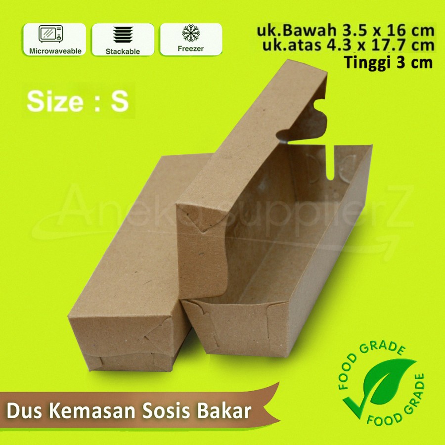 

Kotak Box Sosis Bakar Kecil | KRAFT COKLAT -( 100 Pcs )