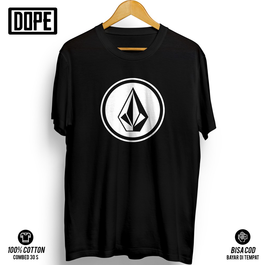 BAJU KAOS PRIA Kaos Volcom Premium Branded Kaos Surfing Skating Baju Pria Wanita Tshirt Cotton Combe