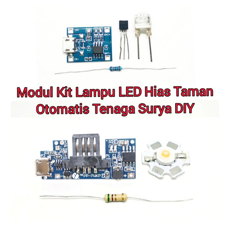 Modul Kit Lampu LED Malam Hias Taman Garden Otomatis Tenaga Surya DIY