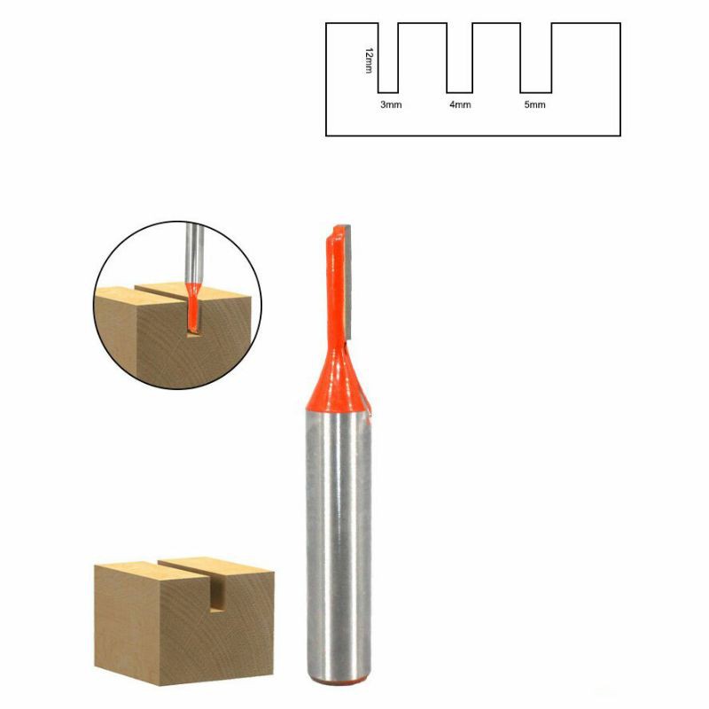 Mata Profil Serut Kayu Lurus Trim Carving Router Bit 1/4