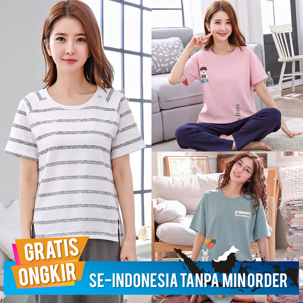 Baju Tidur Wanita Terbaru 2020 Xuefenglan piyama musim panas wanita katun murni lengan pendek