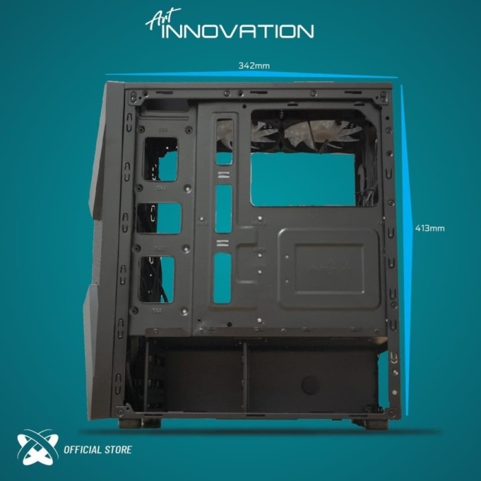 Casing Komputer/ PC Gaming Innovation Thunder Tempered Glass