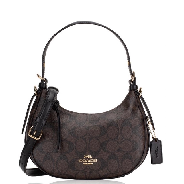 Coach Kleo Signature Hobo Brown Black (C7257)