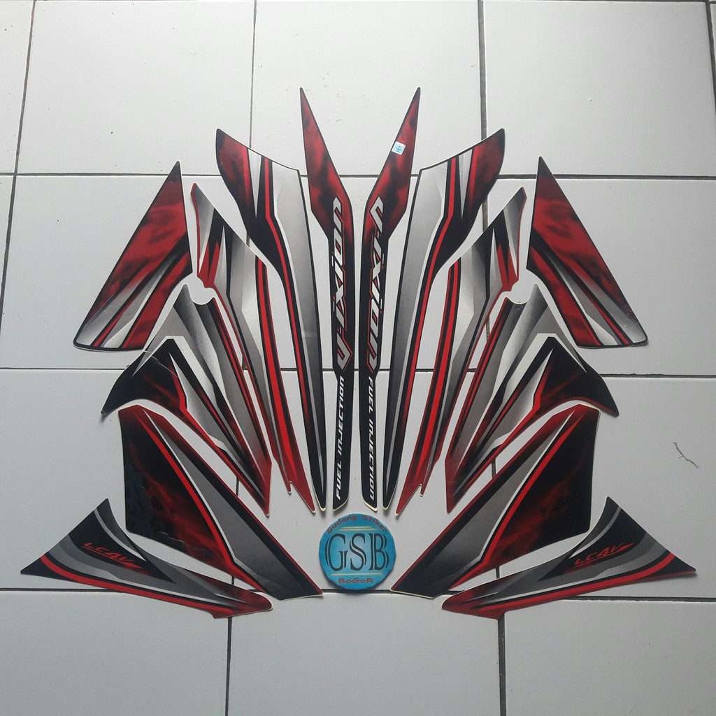 Sticker Motor Yamaha Vixion 2012 Merah Shopee Indonesia