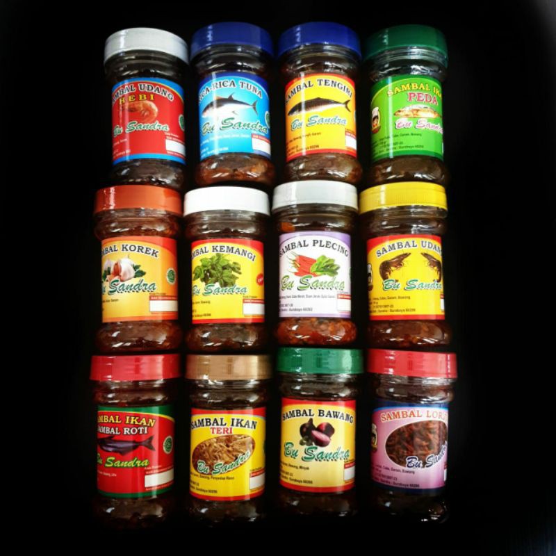 

Aneka Sambal Bu Sandra / Sambel Bawang / Udang / Teri / Rica Tuna