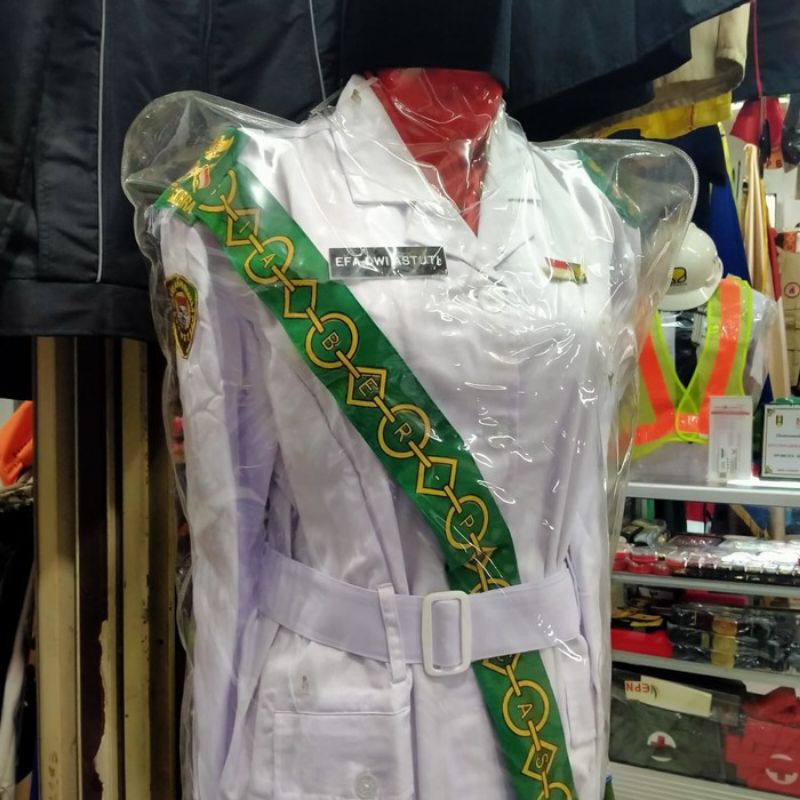 baju pdu paskibra 1 set+asesoris cewe dan cowo
