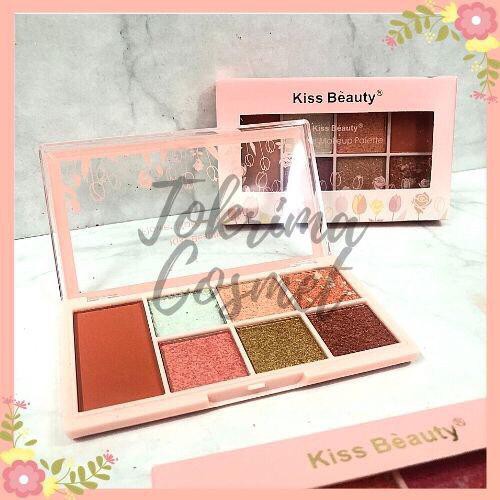 (CYBER) COD TERBARU TERMURAH EYESHADOW KISS BEAUTY FLOWERS MAKEUP PALETTE