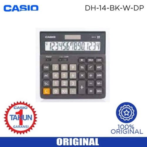 

KALKULATOR CASIO DH14BK ORIGINAL - CALCULATOR MEJA KANTOR DH-14BK IMPORT CASIO KALKULATOR DAGANG ORI