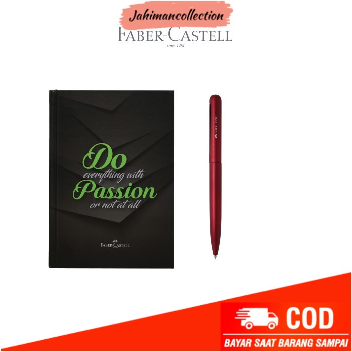 

✨ BISA COD ✨ Faber-Castell Notebook Bundle Bullet Pen Red Barrell - Hitam
