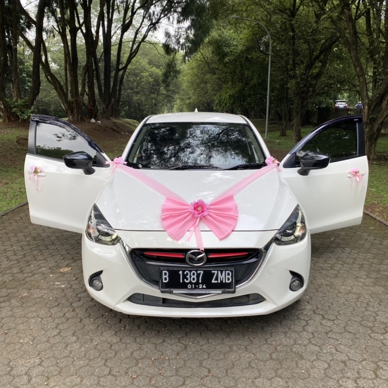 Bunga dekorasi mobil pengantin wedding car cantik murah meriah