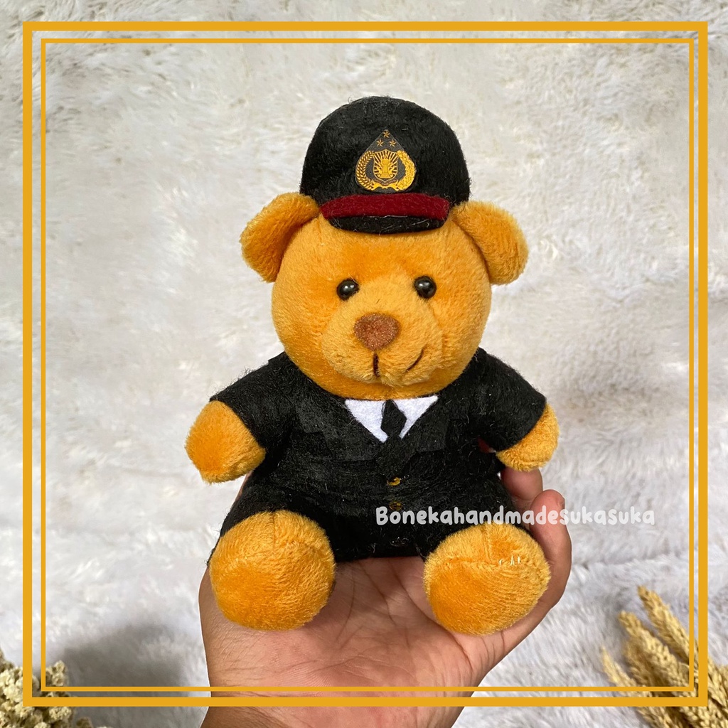 Boneka Polisi Seragam PDU untuk Pelantikan Wisuda Kado Boneka Beruang Seragam Polisi Tentara TNI Pel