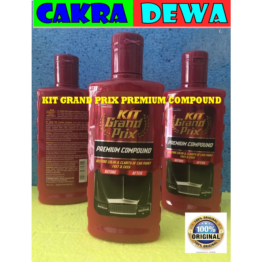 KIT Grand Prix Premium Compound liquid penghilang gores body mobil kemasan 275 ml  KIT GRAND PRIX PR