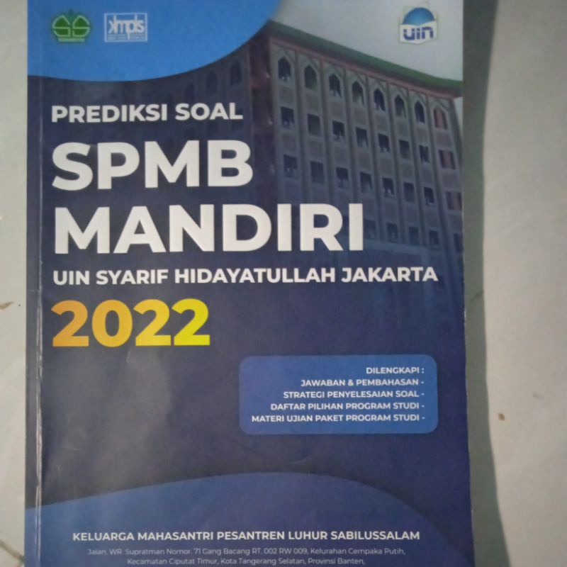 

BukuSPMB UINJakarta2022preloved