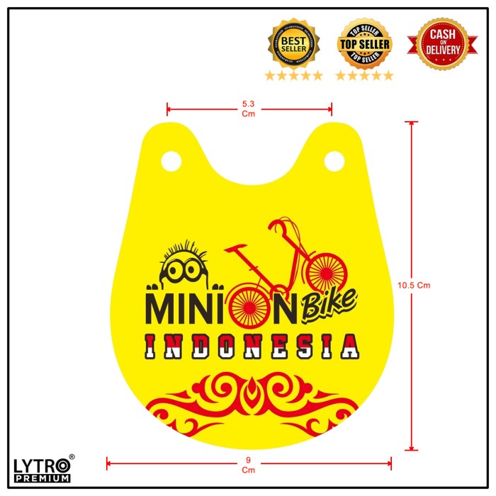 Bike Tag Sepeda - Minion Bike Design 2 - Gantungan Sadel Sepeda - Aksesoris Sepeda