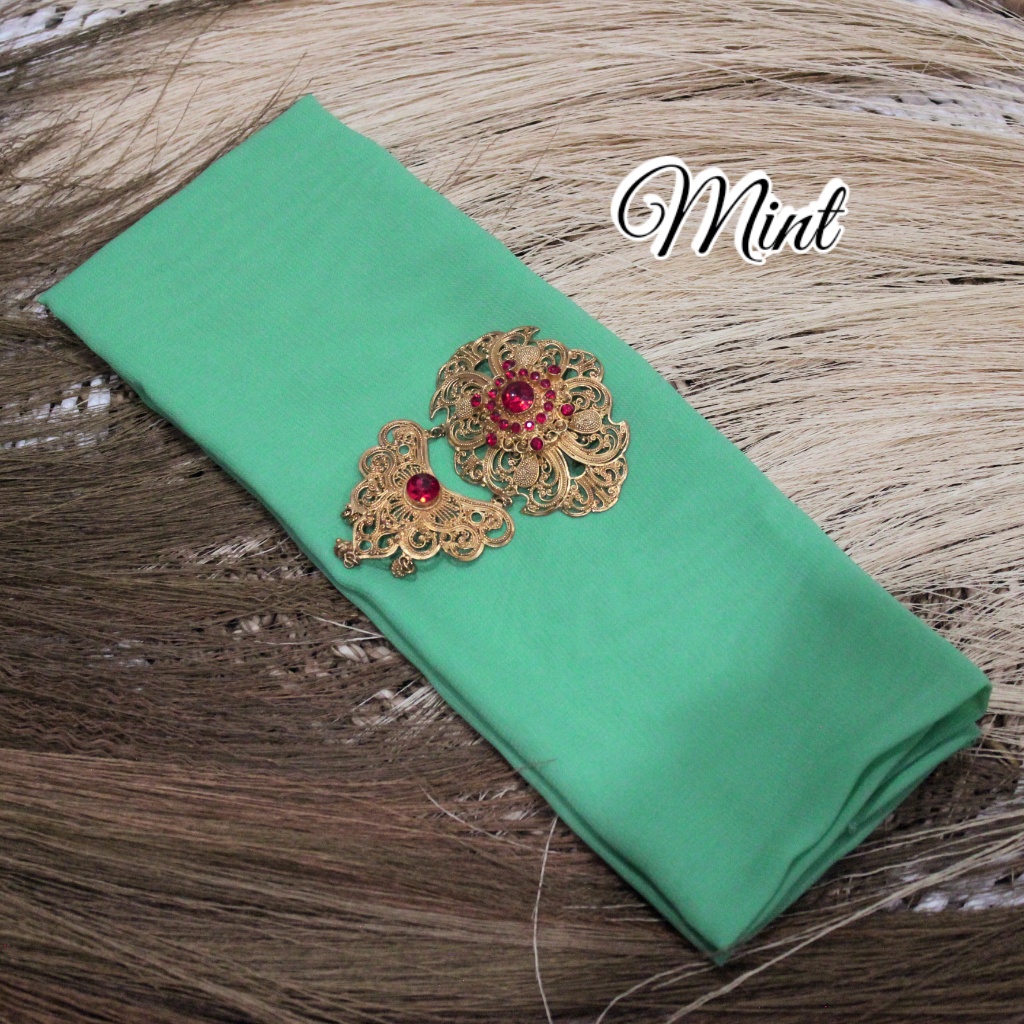 Selendang Sifon Hycon | Selendang Bali | Senteng-Mint