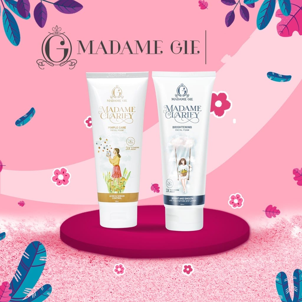 Madame Gie Skincare BPOM Clarify Facial Foam Face Wash Toner Serum Skin Lightener Care