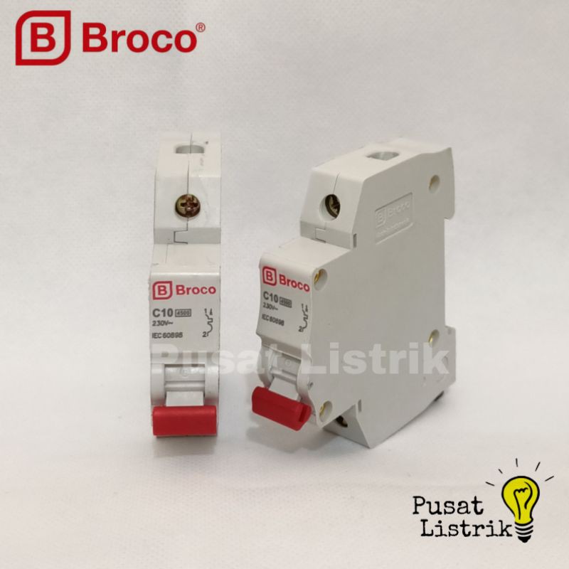 MCB 1 Phase 10A Broco Pemutus Arus Listrik 10Ampere Broco