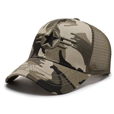 Topi baseball Adjustable Motif camouflage Gaya vintage Untuk Pria Dan Wanita