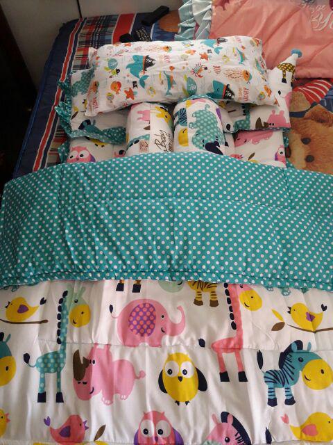 5. Matras Bayi Lembaran Ukuran 65*95cm Paket5.2l(matras+2guling+1bantal Petak+1bantalcrown+bedcover)