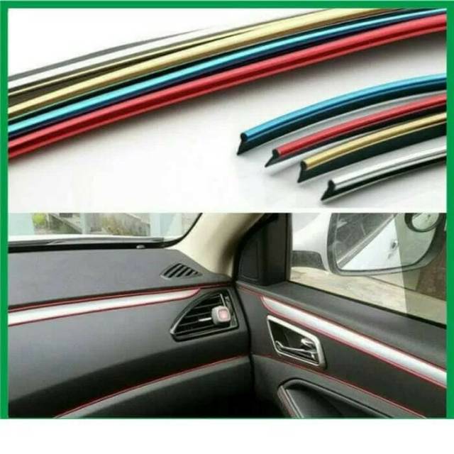 TRIM DASHBOARD INTERIOR DECAL MOBIL AKSESORIS LIST DASHBOARD DIY