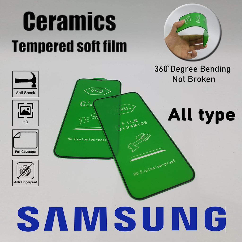 TEMPERED GLASS [ ANTI PECAH ] ANTI GORES CERAMIC FOR SAMSUNG A10 A21S A10S M11 A01 CORE M31 M21 J4+