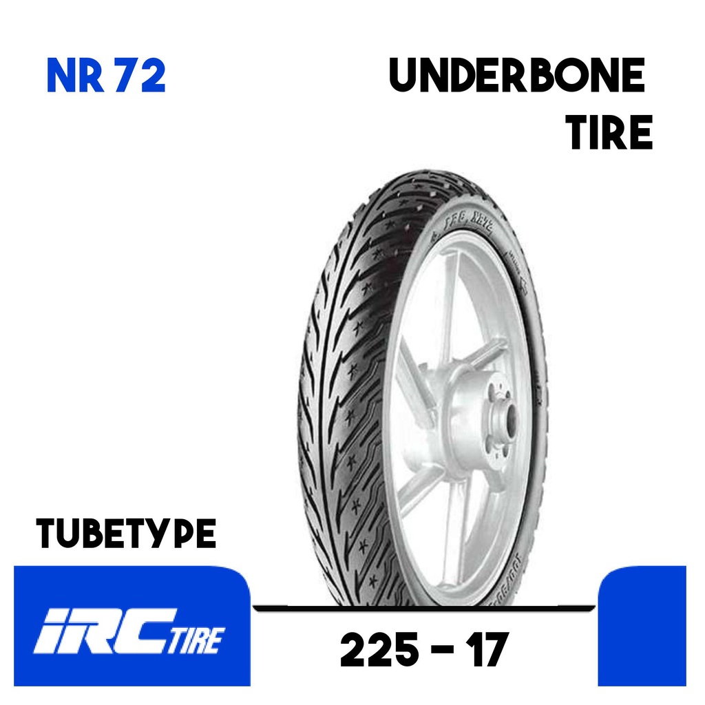 BAN LUAR MOTOR IRC NR72 UKURAN 225 RING 17 TUBETYPE BAN MOTOR BEBEK