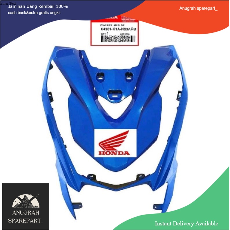 cover panel tameng prisai lampu depan beat led 2020-2021 K1A warna biru glossy