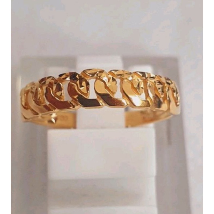 CINCIN WANITA TITANIUM MOTIF 1/2 RANTAI