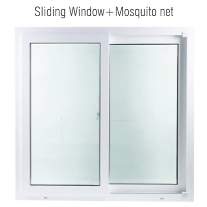 HOFFEN Jendela dan Pintu Rumah Sliding, Swing, Buka Tutup Bahan UPVC Exterior 1500X1100