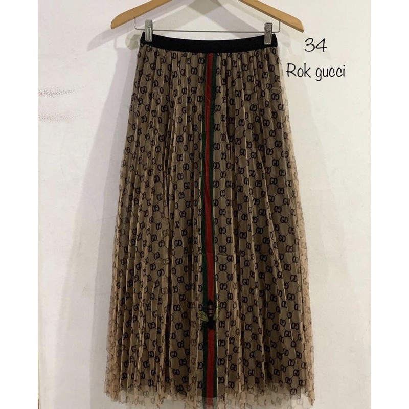 ROK PLISKET GUCCI IMPORT / PLEATED SKIRT IMPORT / ROK TUTU LACE 3 LAYER IMPORT E1