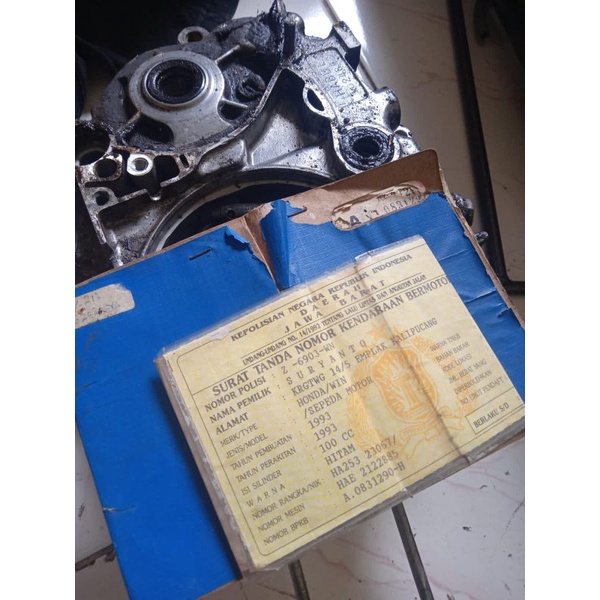 No rengkes no rangka set stnk bpkb plat z