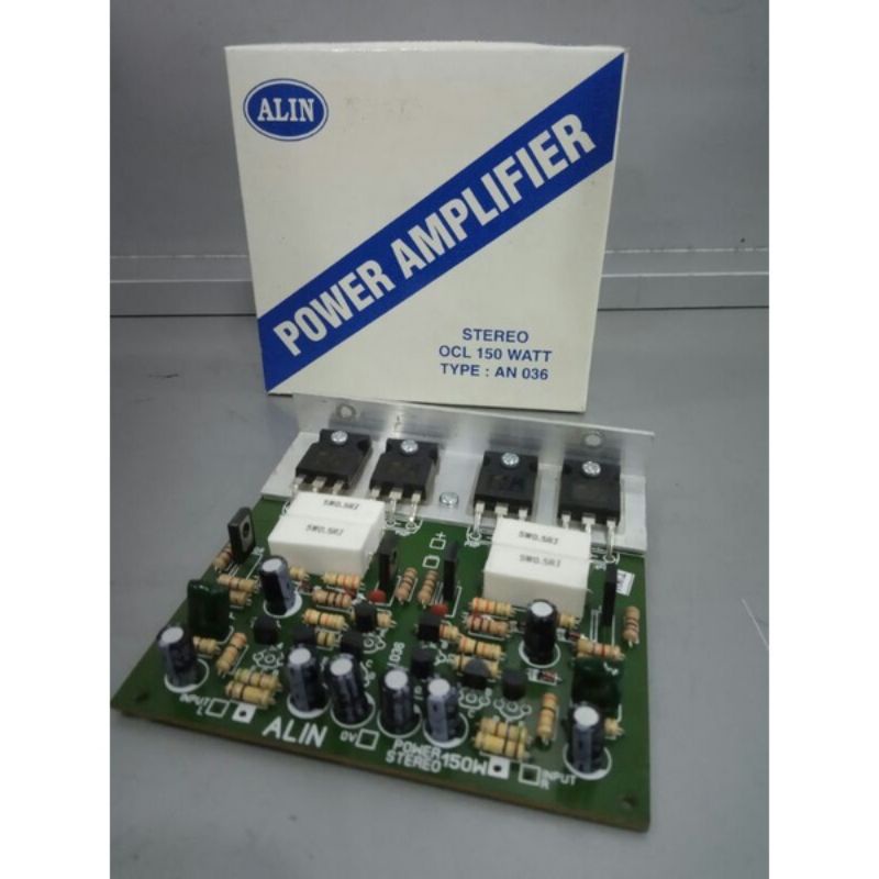 Jual Kit power amplifier stereo ocl 150 watt Alin 036 Tip 3055 + Tip