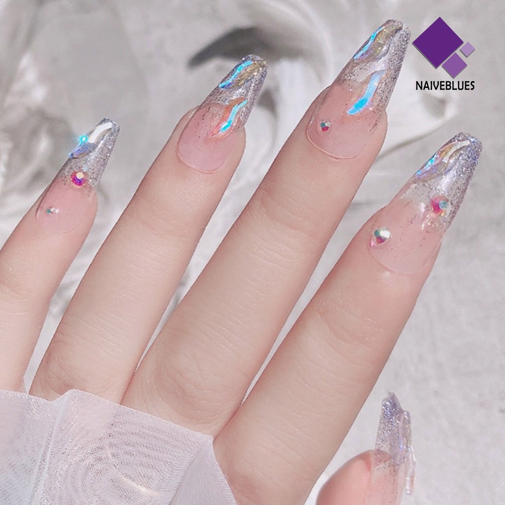 Naiveblue Berlian Imitasi Bentuk Asimetris Untuk Dekorasi Nail Art / Manicure DIY