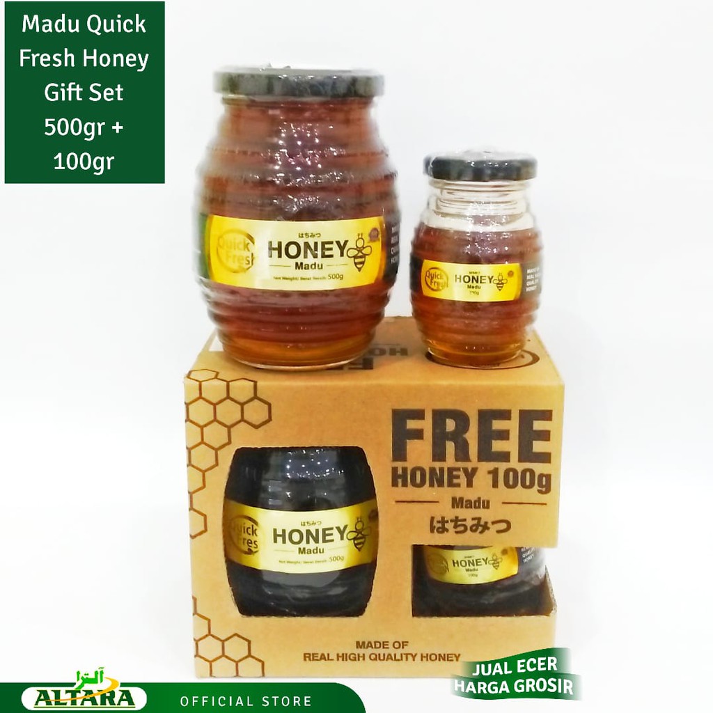 

Madu Quick Fresh Honey Gift Set 500gr + 100gr/Quick Fresh Bundling/Madu Asli Quick Fresh