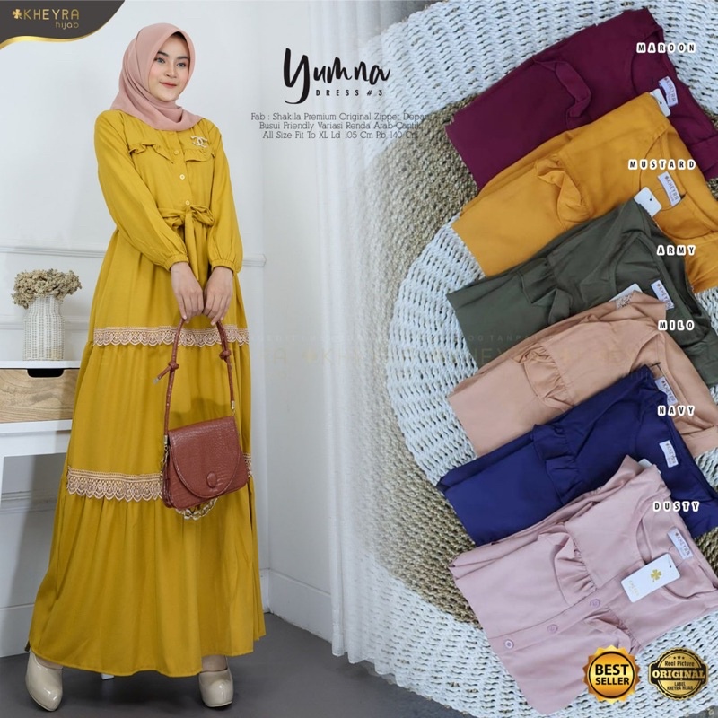 YUMNA DRESS #3 ORIGINAL BY KHEYRA HIJAB SOLO