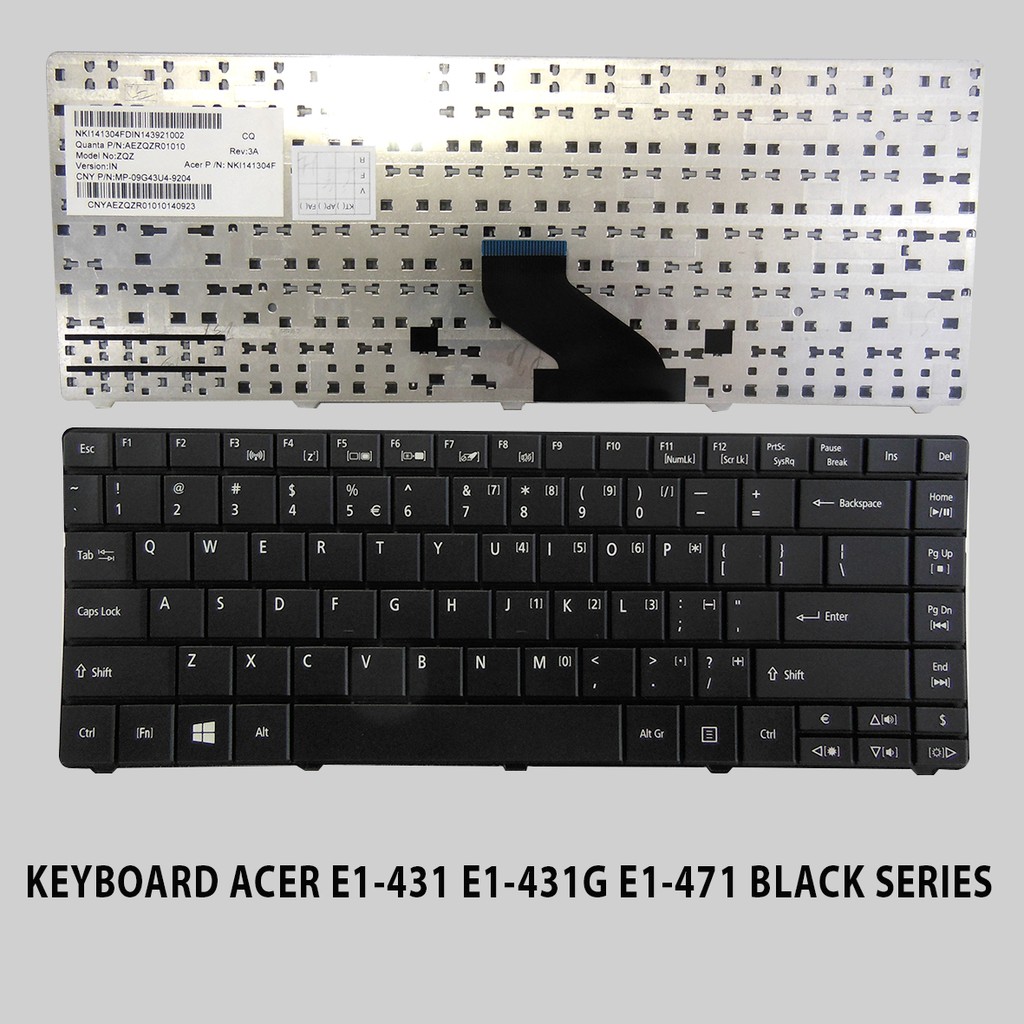 KEYBOARD ACER E1-431 E1-431G E1-471 BLACK SERIES