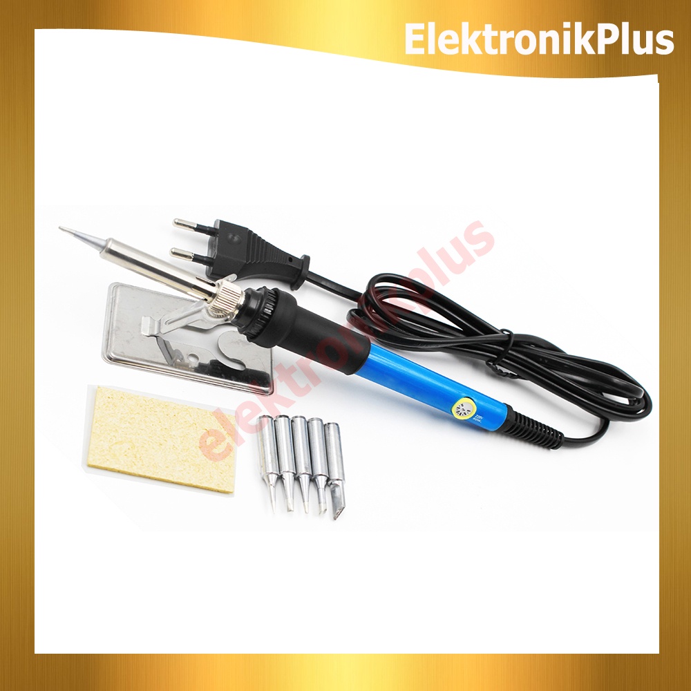 Solder Listrik 60W Iron Adjustable Temperature Hitam EP45