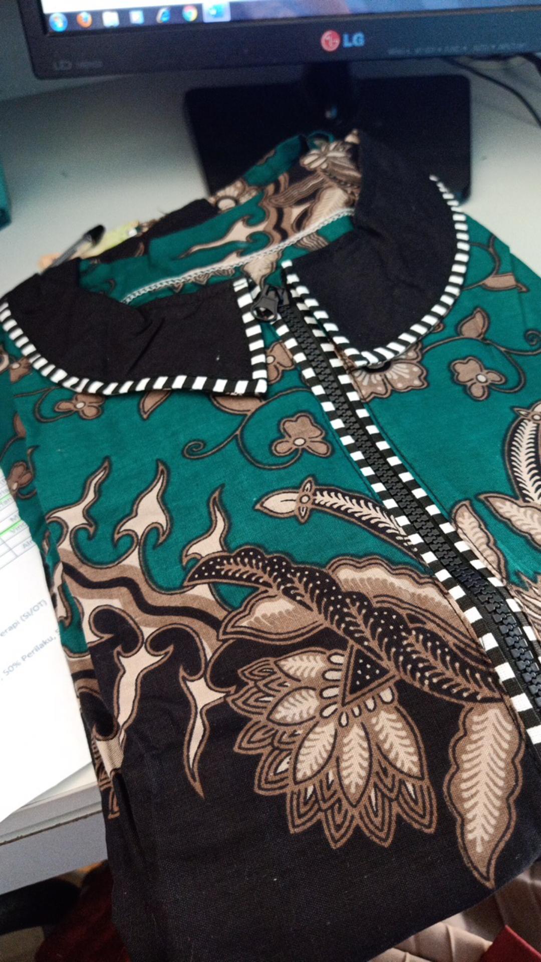 Tey-17 Batik Wanita Asj Sa Hrb026 Kenogo Kemeja Tosca Pendek