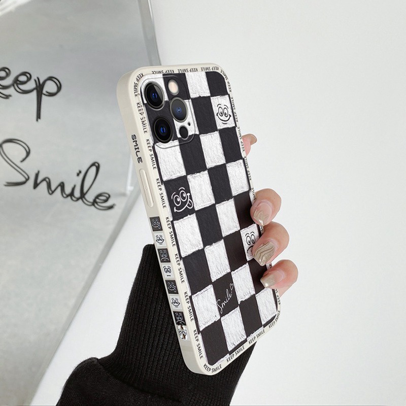 Casing iPhone 6S 7 8 Plus XR XS Max iPhone 11 12 13 Pro Max Redmi Note 8 Pro 9A 9T Black White Love Smiple Cover