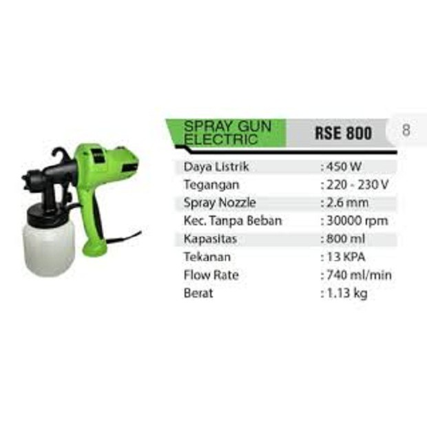 PROMO Spraygun spray gun baterai mesin semprot elektrik portable RYU RSE 800 Spray Gun Electric Sprayer Multifunction Paint Alat Semprot Cat Multifungsi