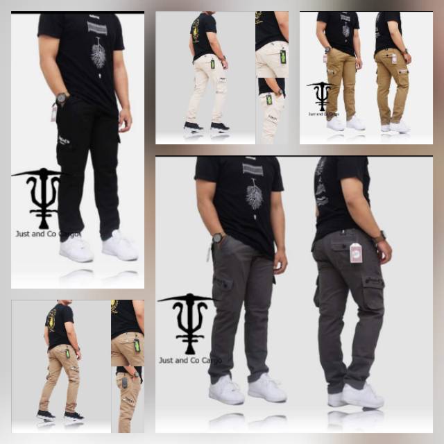 Celana panjang pria cargo hitam.cargo casual.celana cargo pria