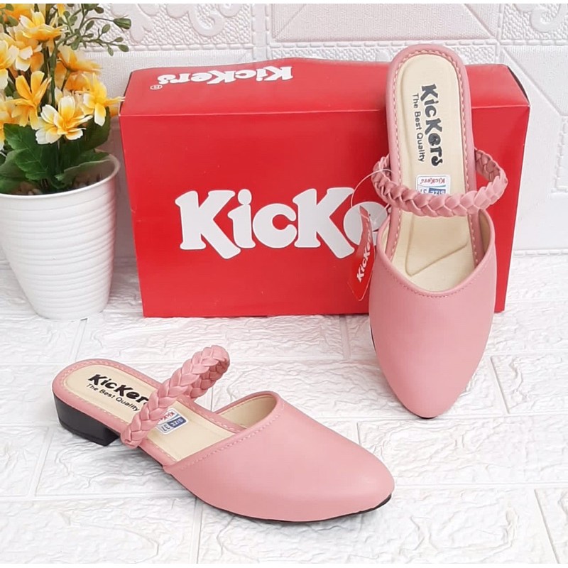 SENDAL KICKERS SLOP WANITA WEDGES TALI KEPANG BEST SELLER