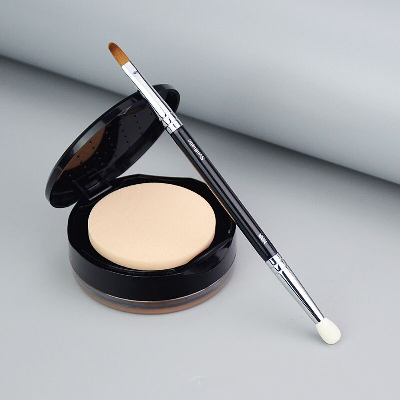 Handle Nose Concealer Creams Sponge Head Soft Concealer Brush Eyeliner Brush Beauty Tools Double-Ended Makeup Brush