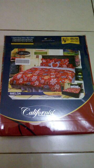 Sprei California King Motif Raisha (pink)