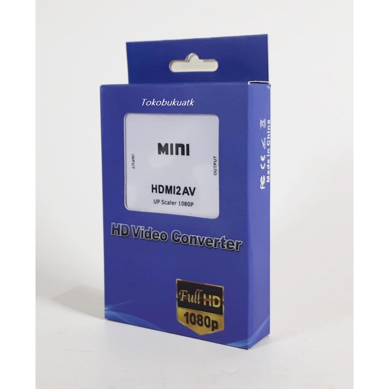 RCA AV to HDMI Converter / Converter android tv box ke tv tabung